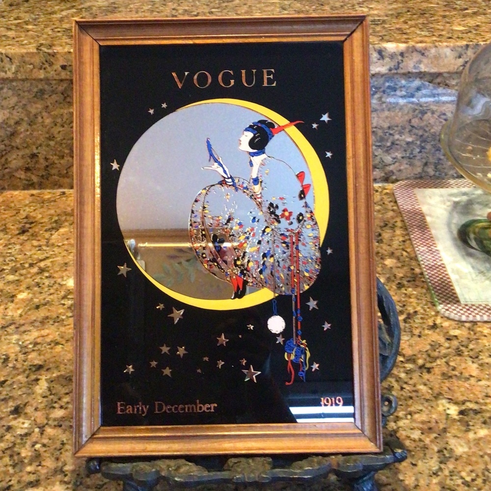 COPY - VINTAGE VOGUE COVER FRAMED MIRROR   *** $50
